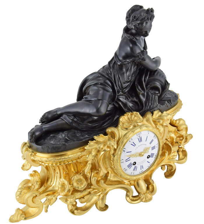 Pendule Naïde Bronzier : MARCHAND / Horloger : DEWINT – Bild 6