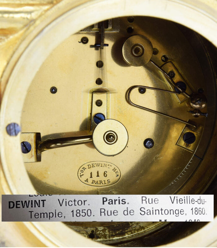 Pendule Naïde Bronzier : MARCHAND / Horloger : DEWINT – Bild 17