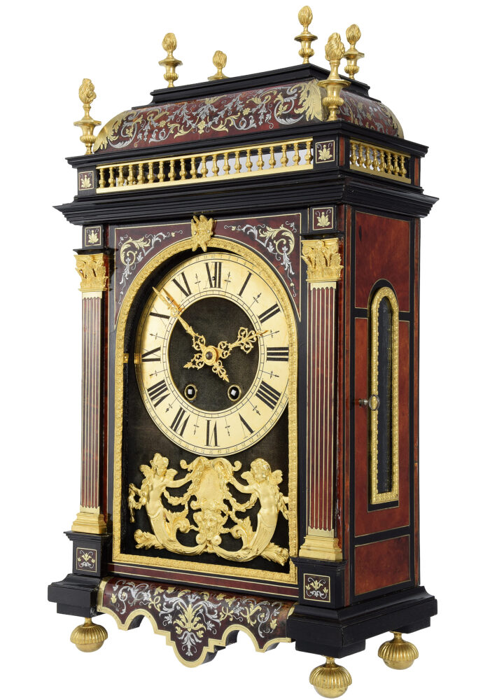 Pendule religieuse style Louis XIV marqueterie Boulle écailles – Bild 3