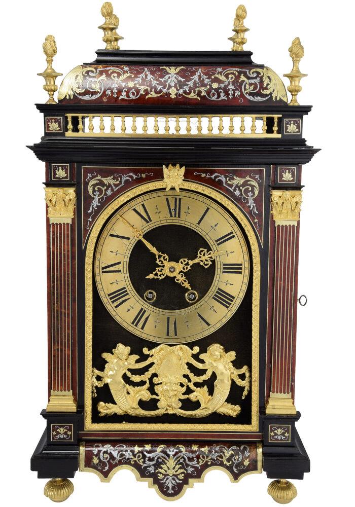 Pendule religieuse style Louis XIV marqueterie Boulle écailles – Bild 5