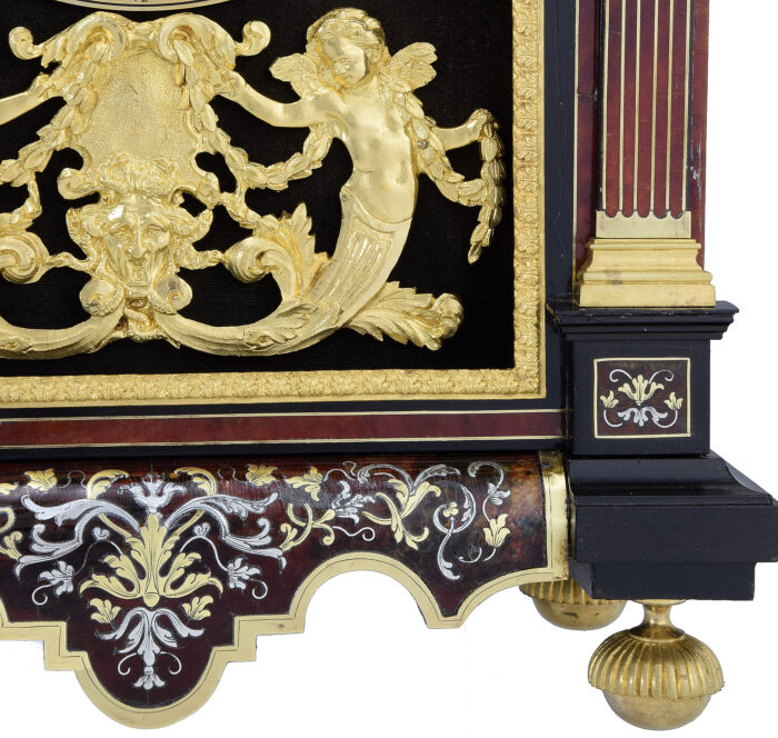 Pendule religieuse style Louis XIV marqueterie Boulle écailles – Bild 8