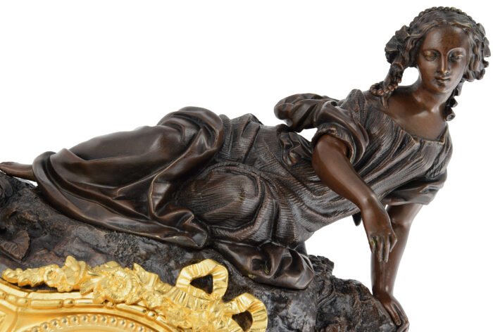 Pendule à figure féminine allégorique XIXème – Image 3