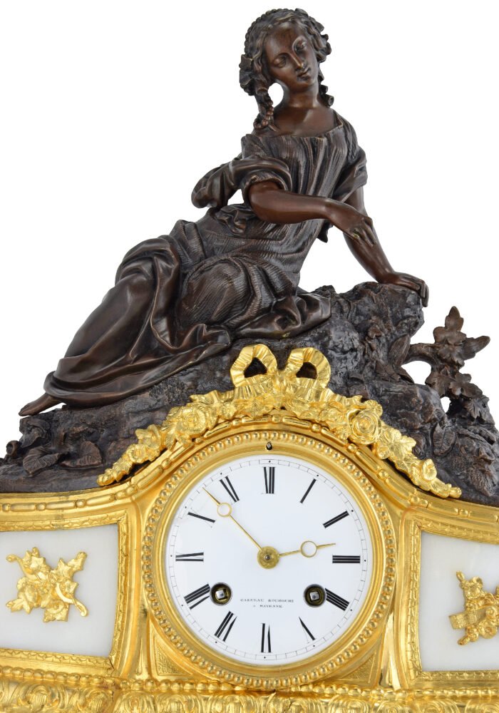 Pendule à figure féminine allégorique XIXème – Image 9