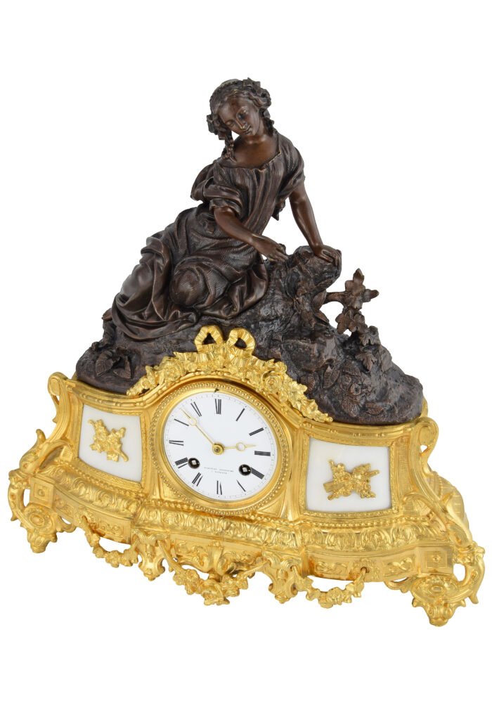 Pendule à figure féminine allégorique XIXème – Image 5