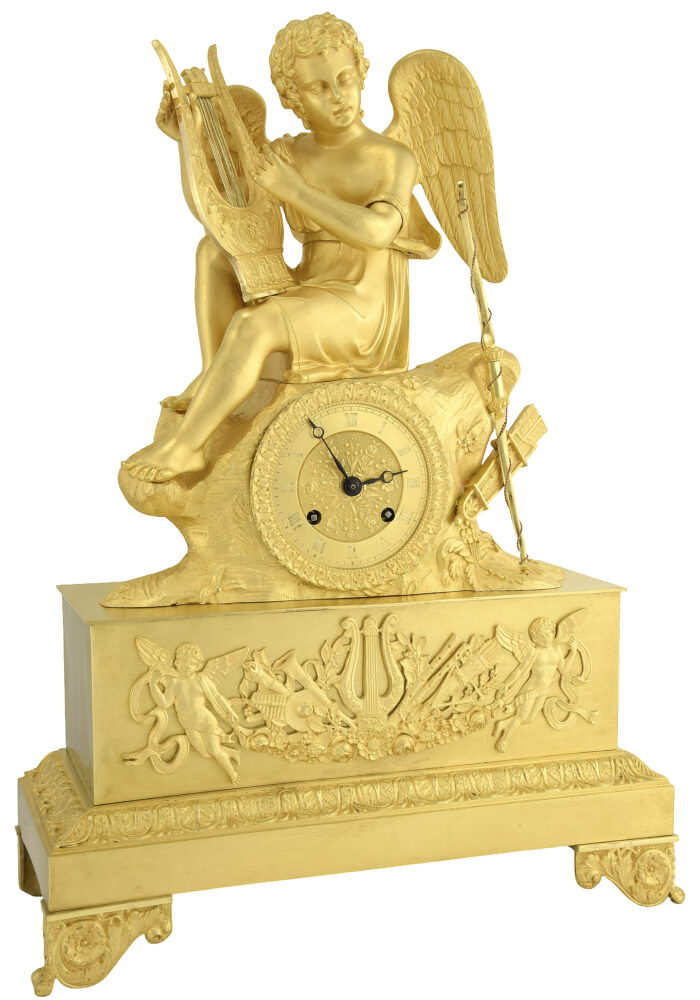 Pendule allégorique au putto musicien figurant l’Amour - Image 5