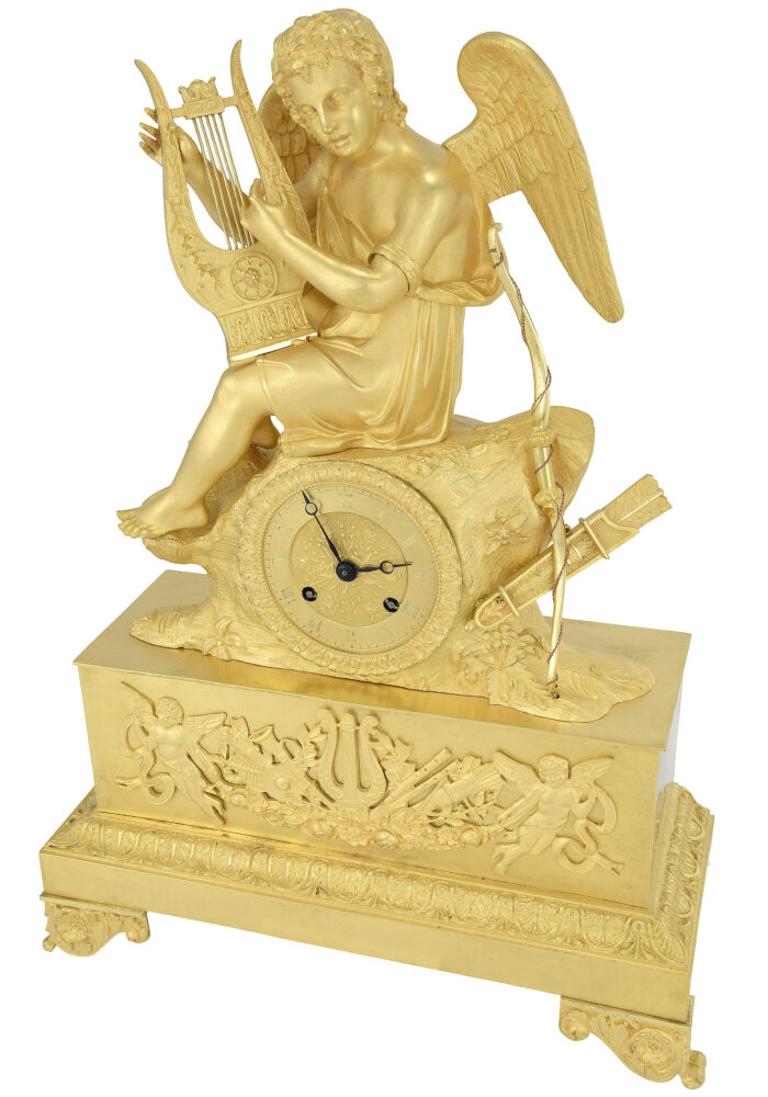 Pendule allégorique au putto musicien figurant l’Amour - Image 4