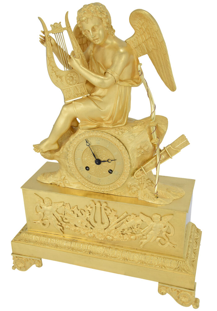 Pendule allégorique au putto musicien figurant l’Amour – Bild 4