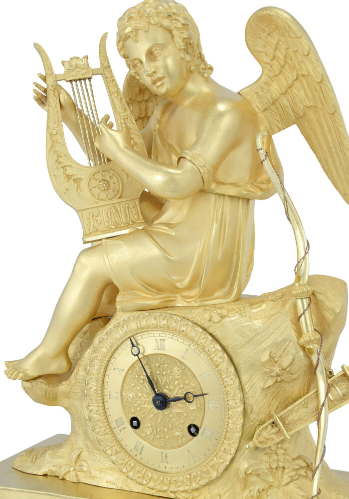 Pendule allégorique au putto musicien figurant l’Amour - Image 6