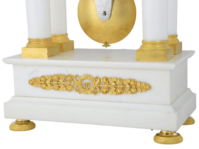 Portique marbre de carrare et bronze doré au mercure - Image 8