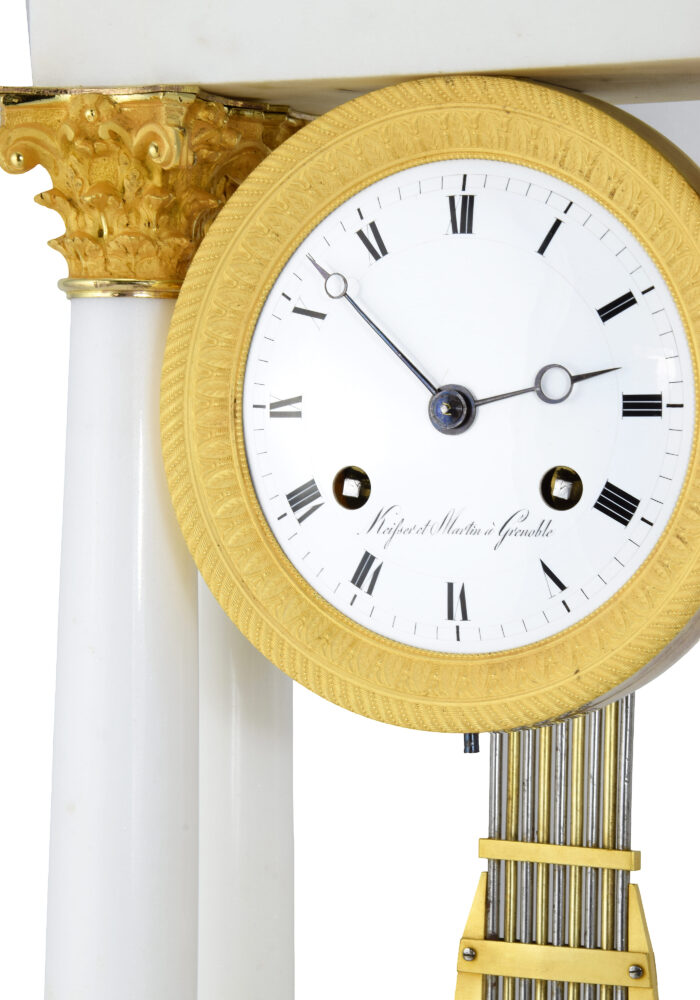 Portique marbre de carrare et bronze doré au mercure - Image 7