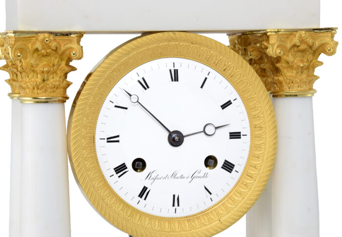 Portique marbre de carrare et bronze doré au mercure - Image 6