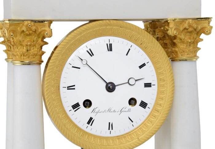 Portique marbre de carrare et bronze doré au mercure - Image 6