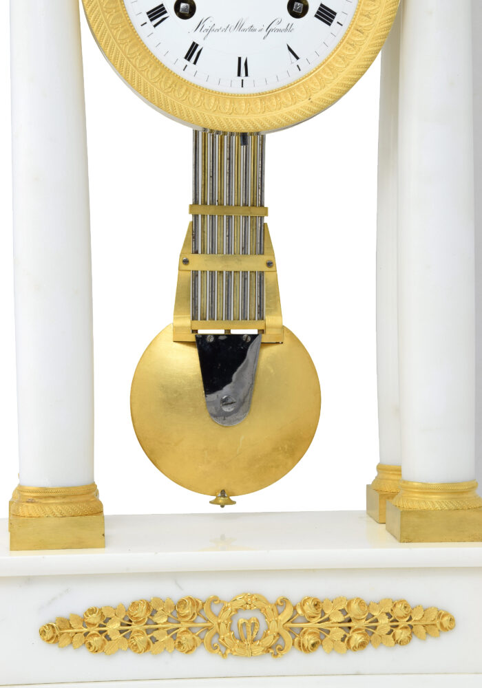 Portique marbre de carrare et bronze doré au mercure - Image 5