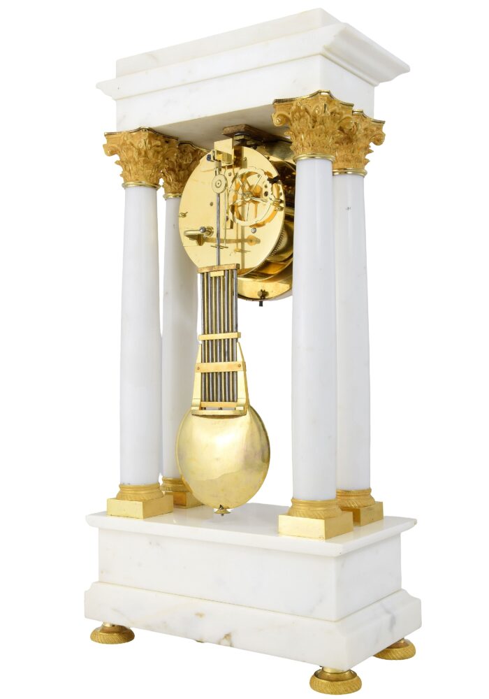 Portique marbre de carrare et bronze doré au mercure - Image 9