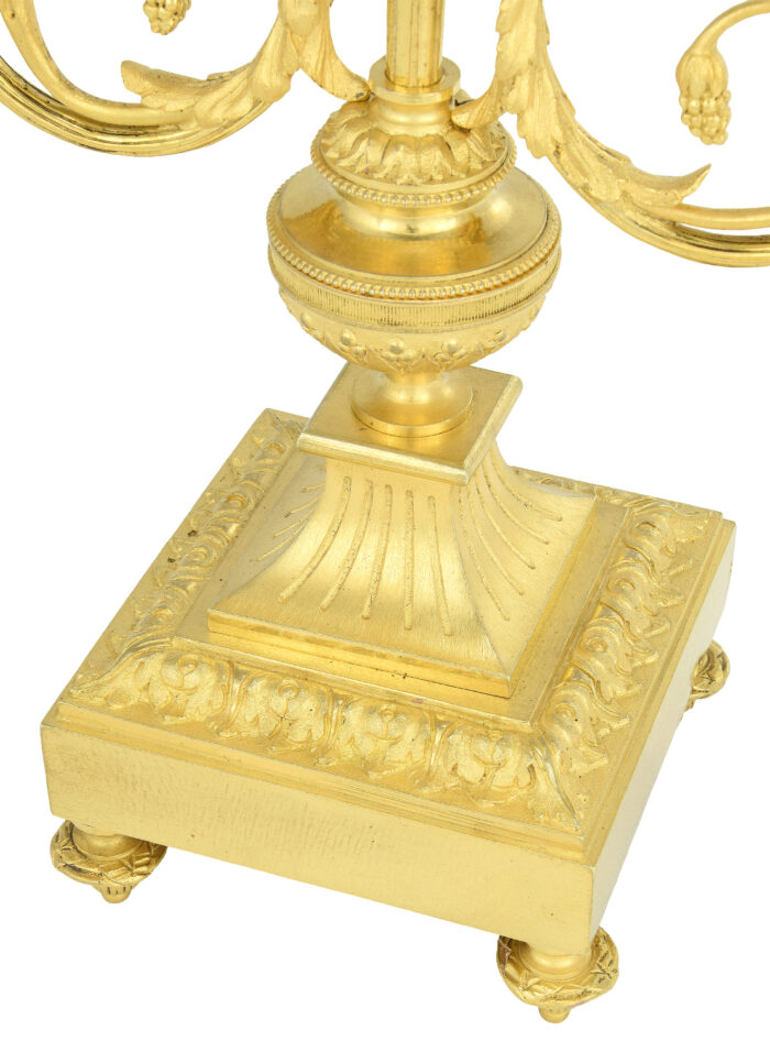Paire de chandeliers style Empire XIXème – Image 3