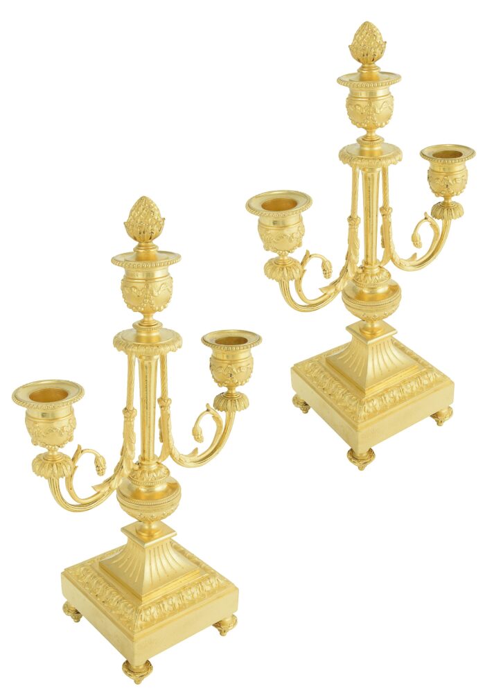 Paire de chandeliers style Empire XIXème