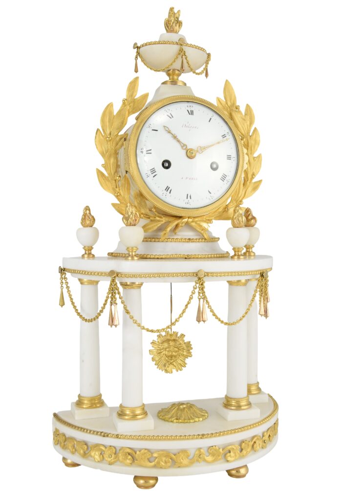 Pendule HILGERS datée 1786 émailleur : BARBICHON XVIIIème