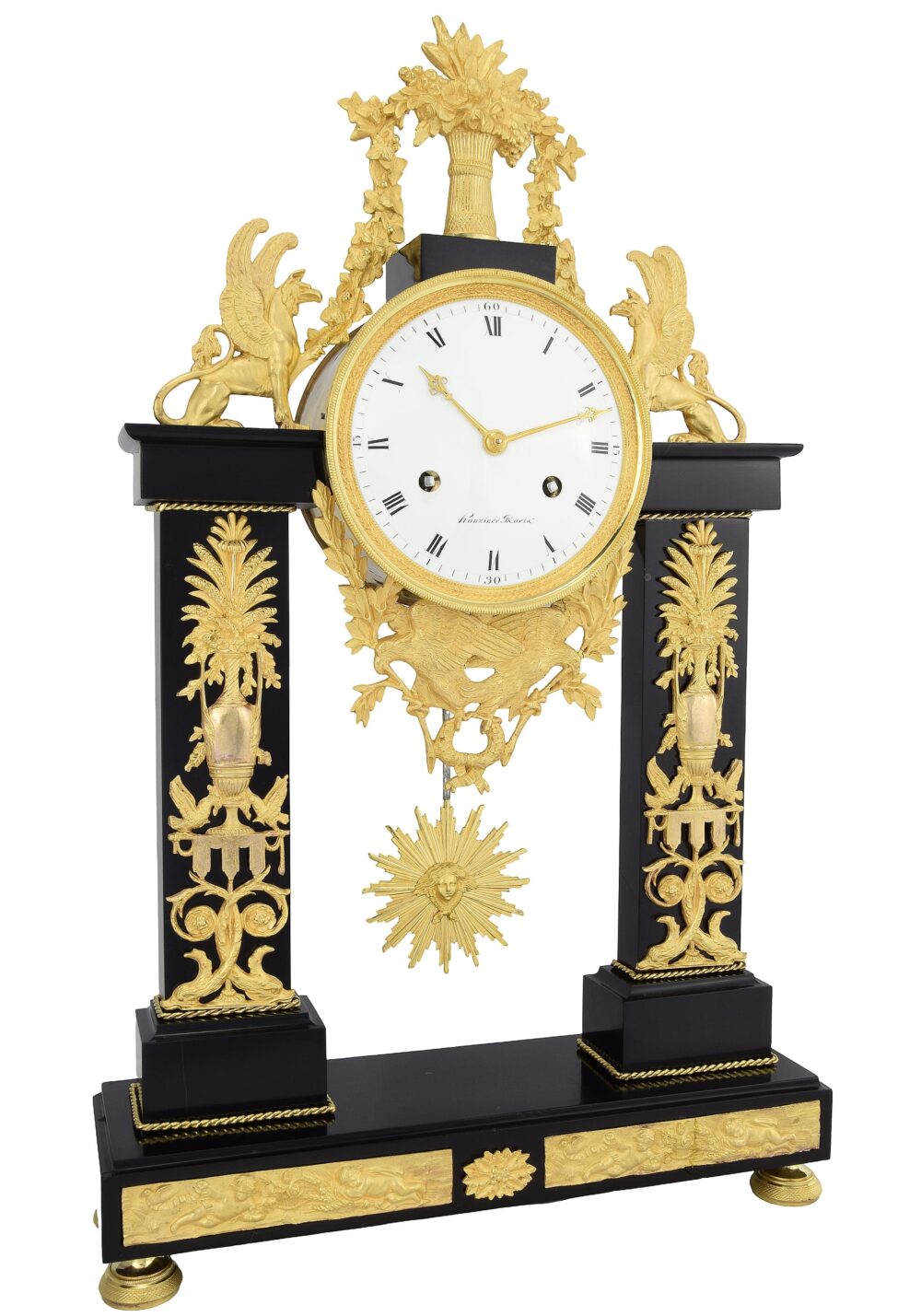 pendule portique empire hunziker (10)