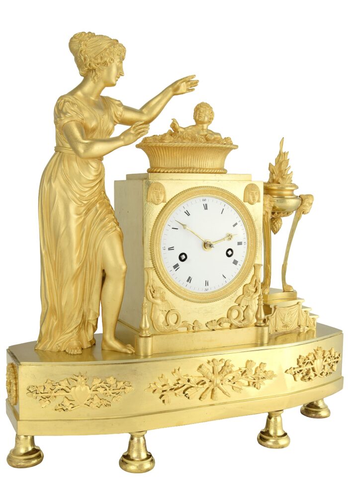 Pendule Empire allégorique de la maternité et de la protection