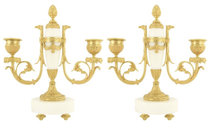 Paire de chandeliers style Louis XVI XIXème – Image 5