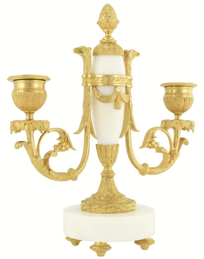 Paire de chandeliers style Louis XVI XIXème – Image 4