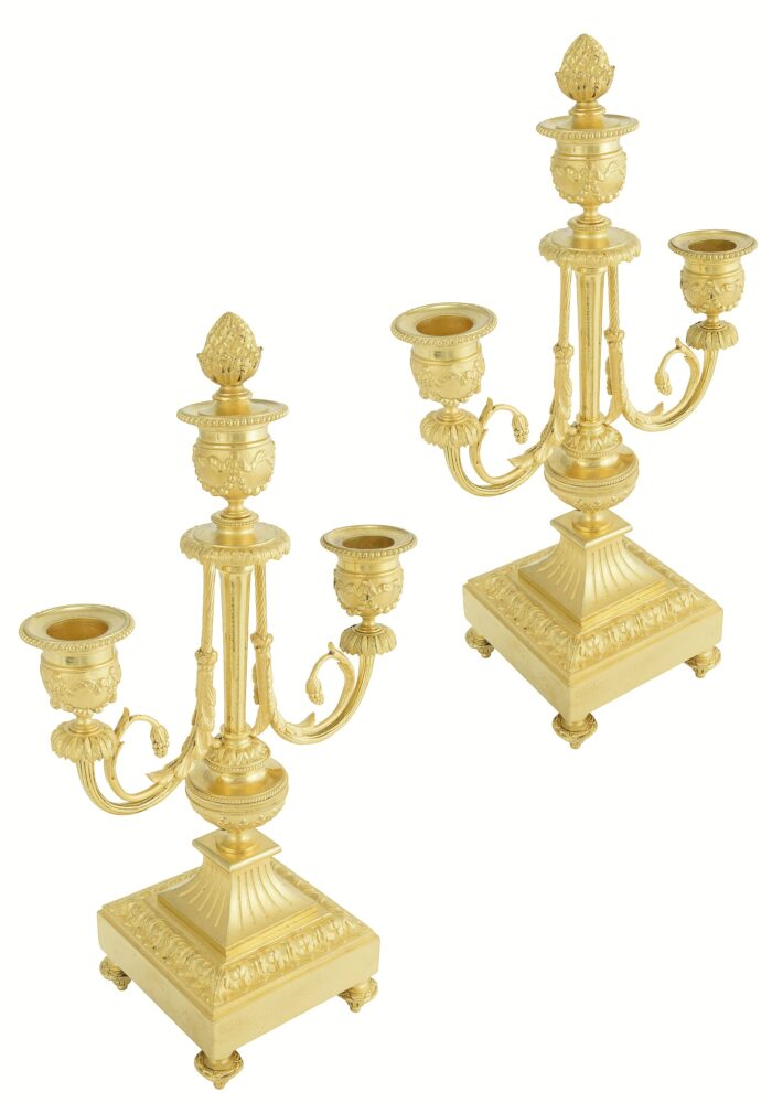 Paire de chandeliers style Empire XIXème
