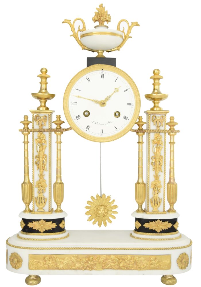 Pendule portique Horloger : CONTREAU 1850