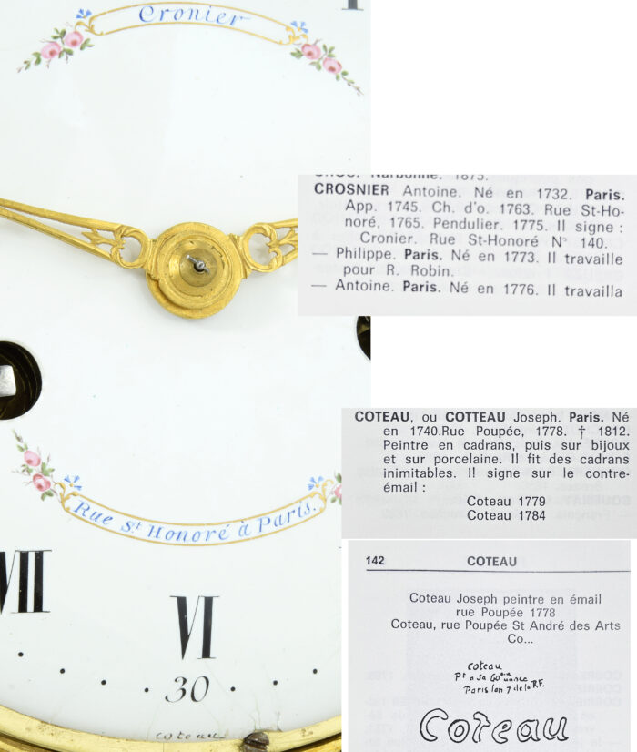 Pendule Epoque Louis XVI Horloger : Crosnier 1775 - Image 12