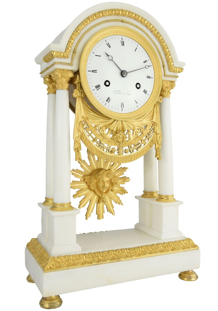 Pendule portique Empire Horloger : VEIBEL 1810