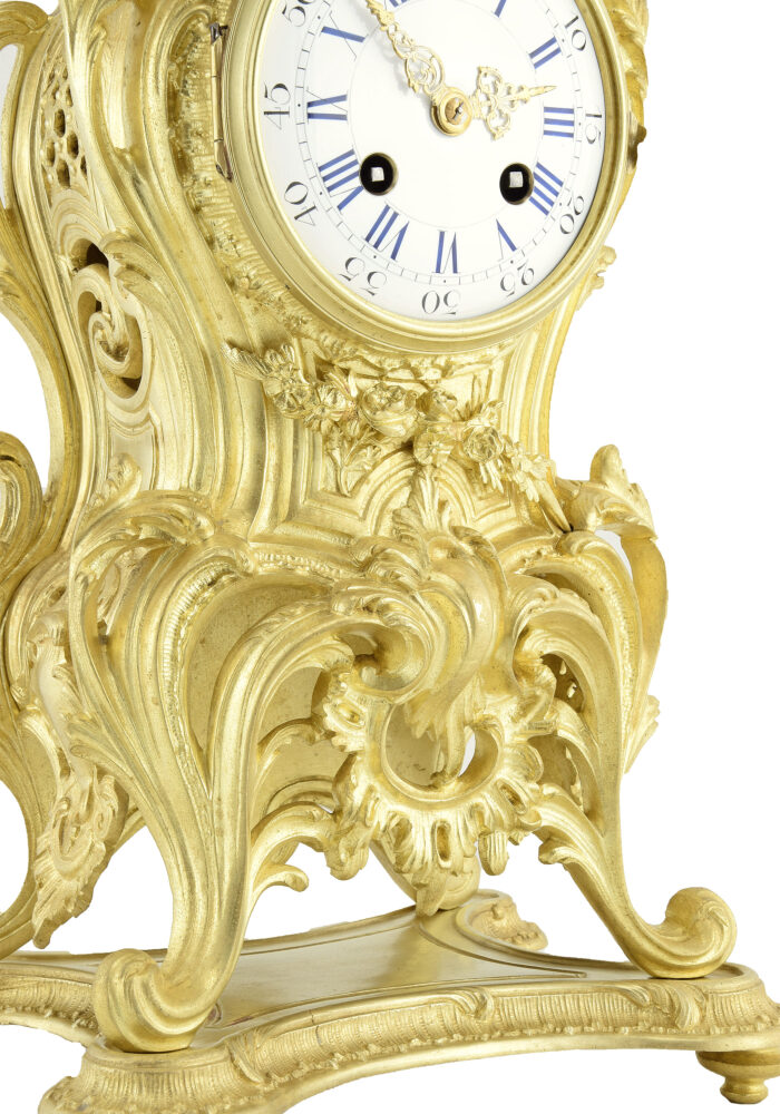 Pendule et chandeliers en bronze Horloger: Mougin - Image 6