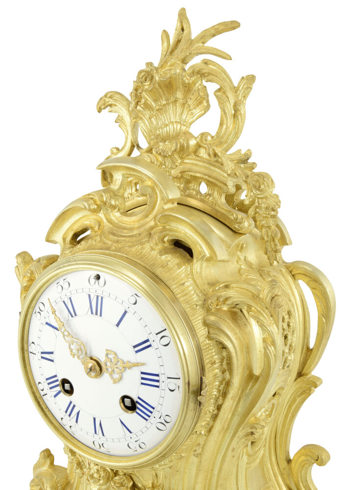 Pendule et chandeliers en bronze Horloger: Mougin - Image 5