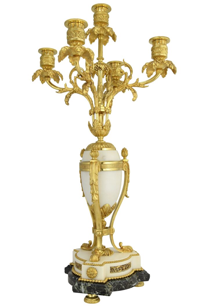 Grande Paire de chandeliers style Louis XVI XIXème – Bild 7