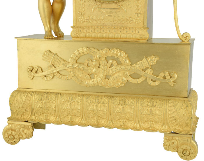 Pendule Amour musicien bronze doré au mercure à l'or – Bild 4