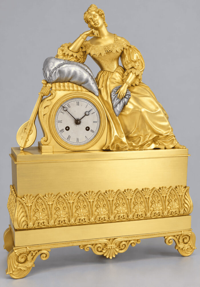 Pendule jeune femme mélancolique – Pons 1827