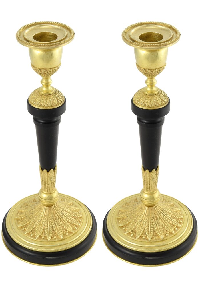 Paire de bougeoirs Néo-classique Epoque Napoléon III