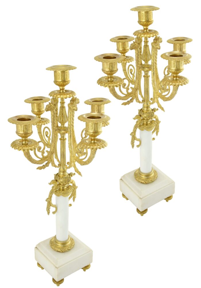 Paire de chandeliers style Empire XIXème