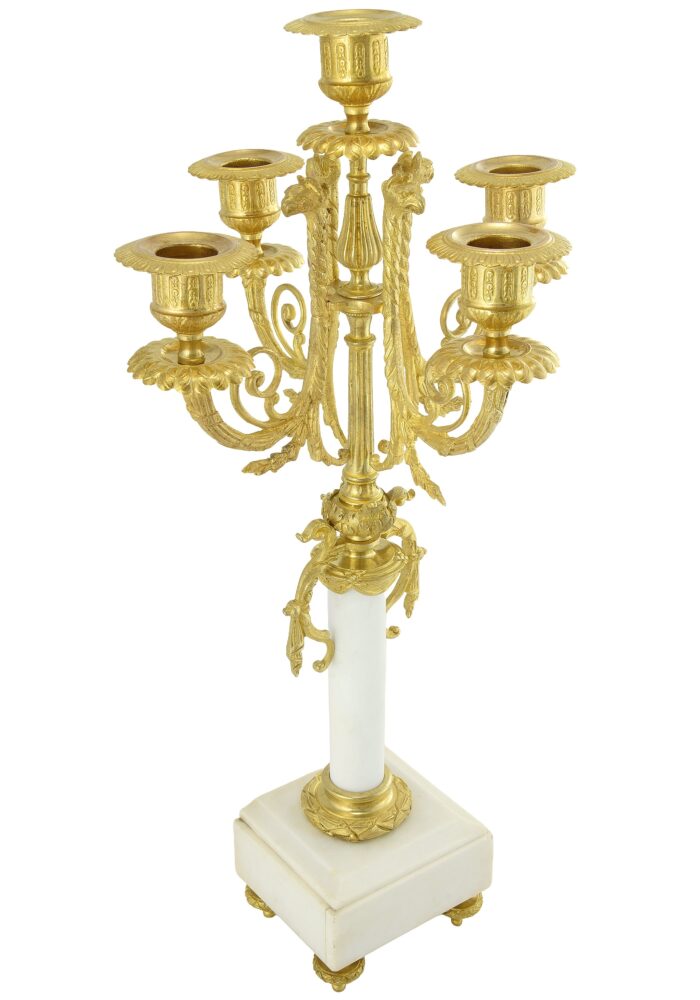 Paire de chandeliers style Empire XIXème – Image 5