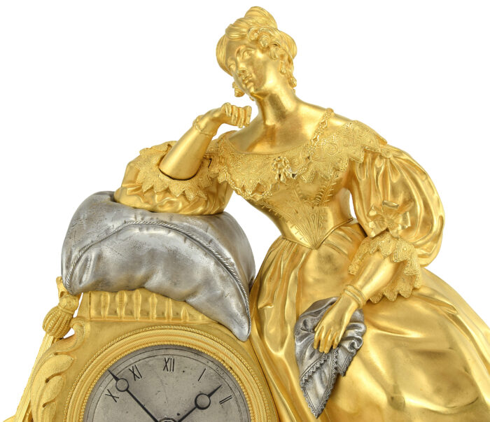Pendule jeune femme mélancolique – Pons 1827 - Image 4