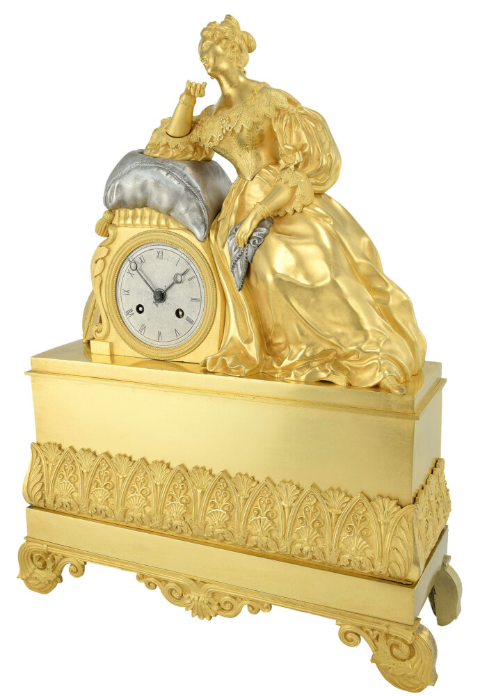 Pendule jeune femme mélancolique – Pons 1827