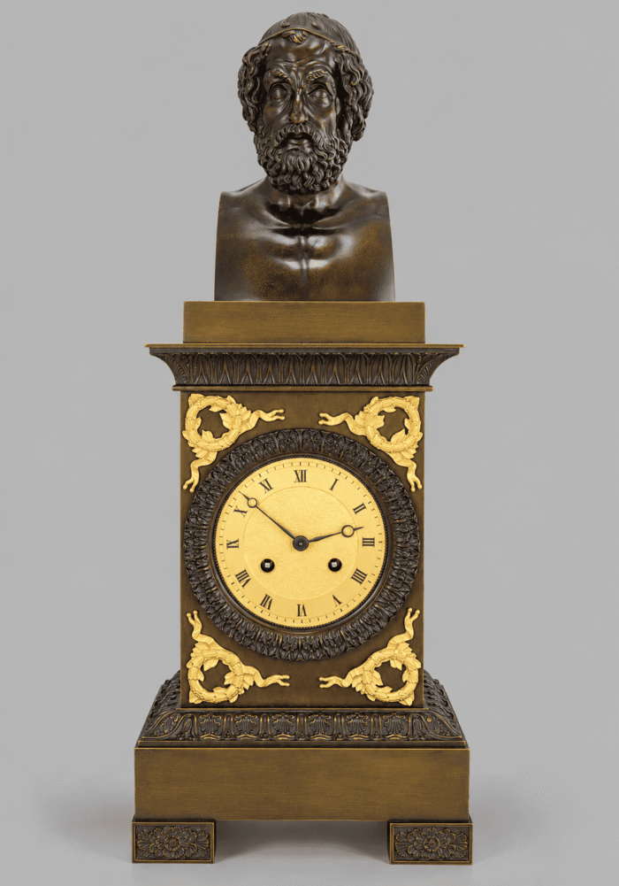 Pendule au buste d'Homère