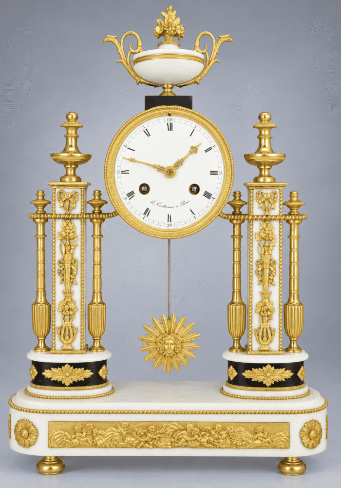 Pendule portique Horloger : CONTREAU 1850
