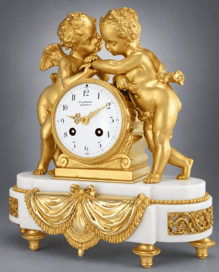 Pendule aux deux Amours - Compagnie des Bronzes