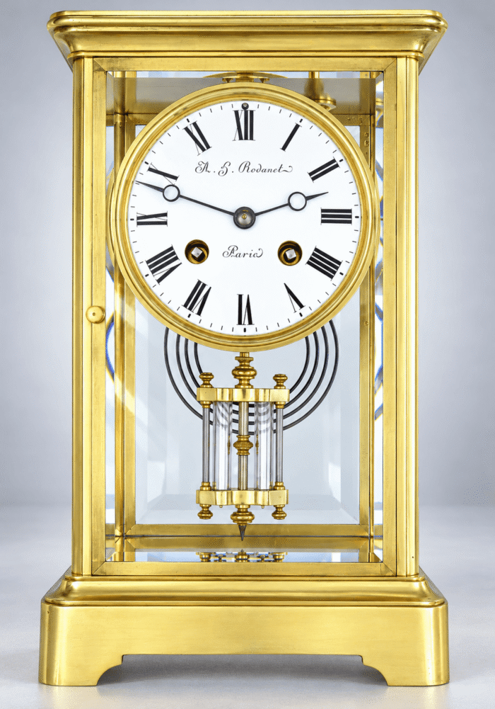 Pendule cage en verre Horloger : Rodanet 1860
