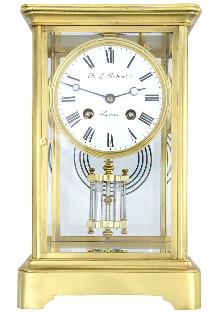 Pendule cage en verre Horloger : Rodanet 1860