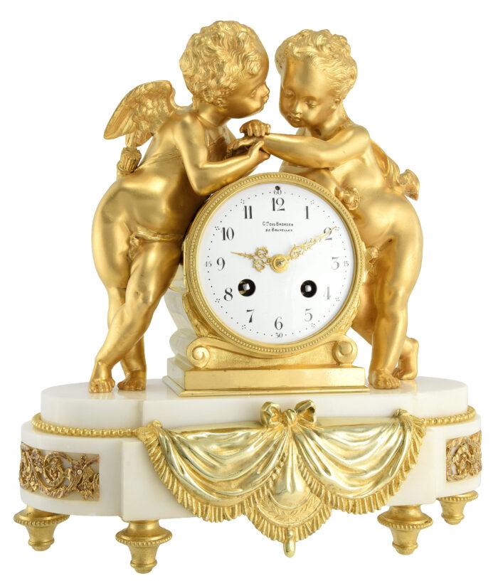 Pendule aux deux Amours - Compagnie des Bronzes
