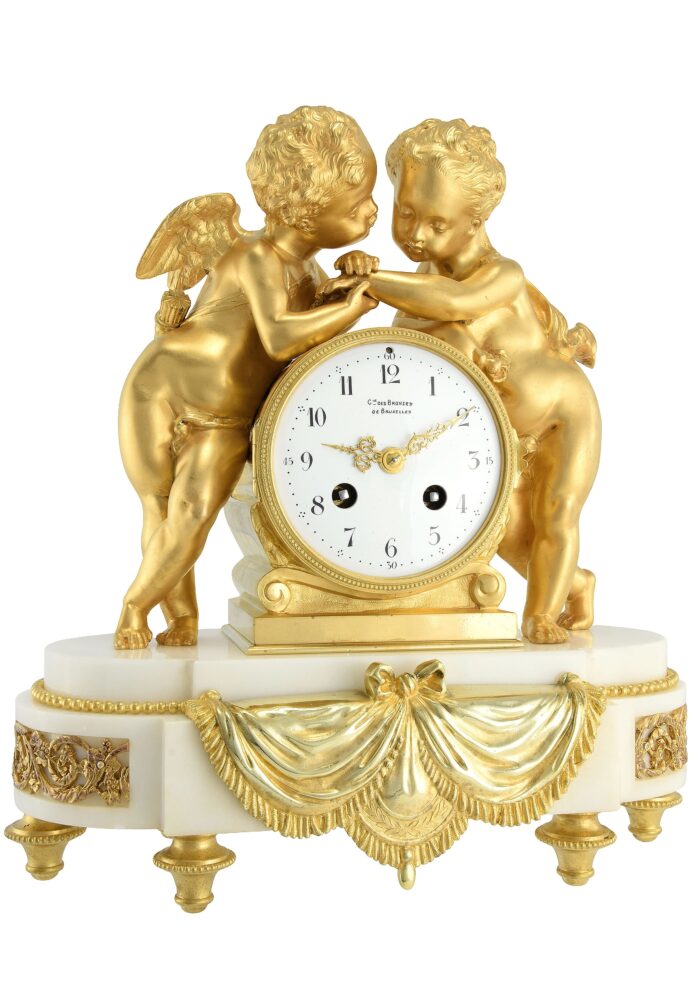 Pendule aux deux Amours - Compagnie des Bronzes