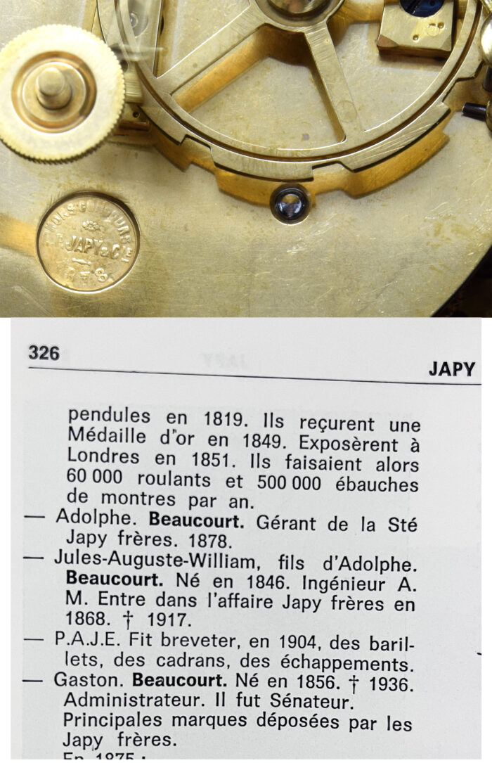 Pendule cartel en écaille de tortue Japy 1878 – Image 10