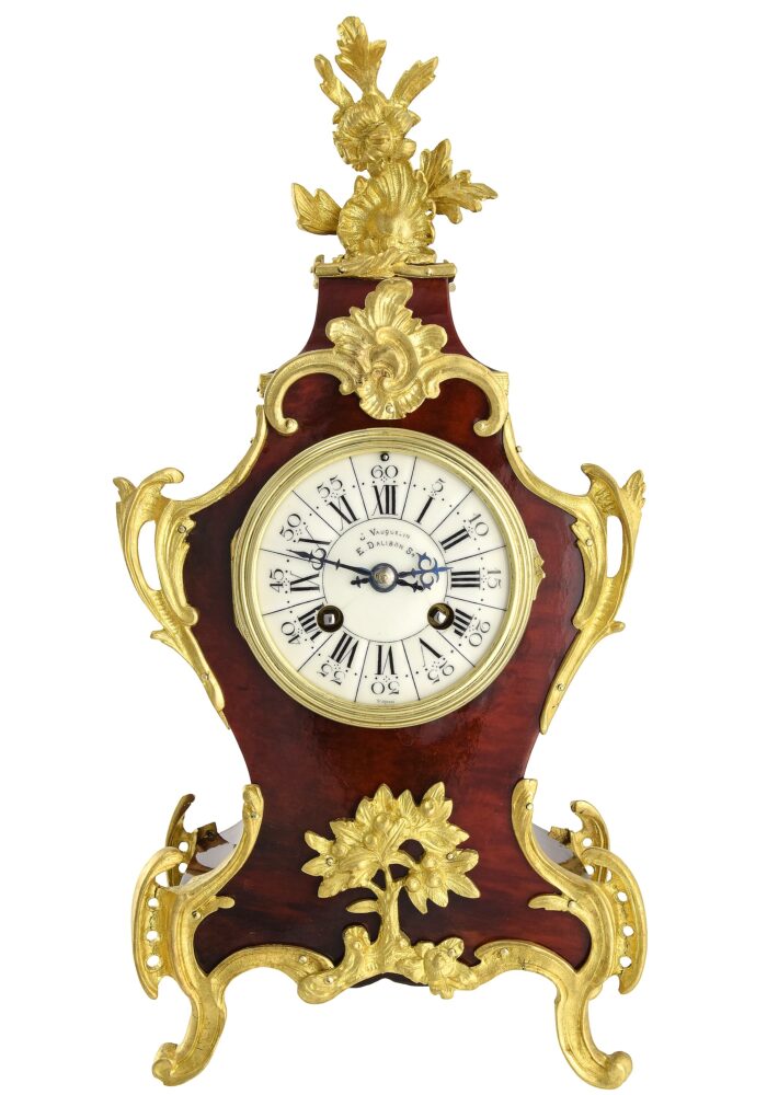 Pendule cartel en écaille de tortue Japy 1878