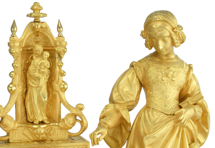 Grande pendule « L’Offrande » Louis-Philippe vers 1840 – Image 8