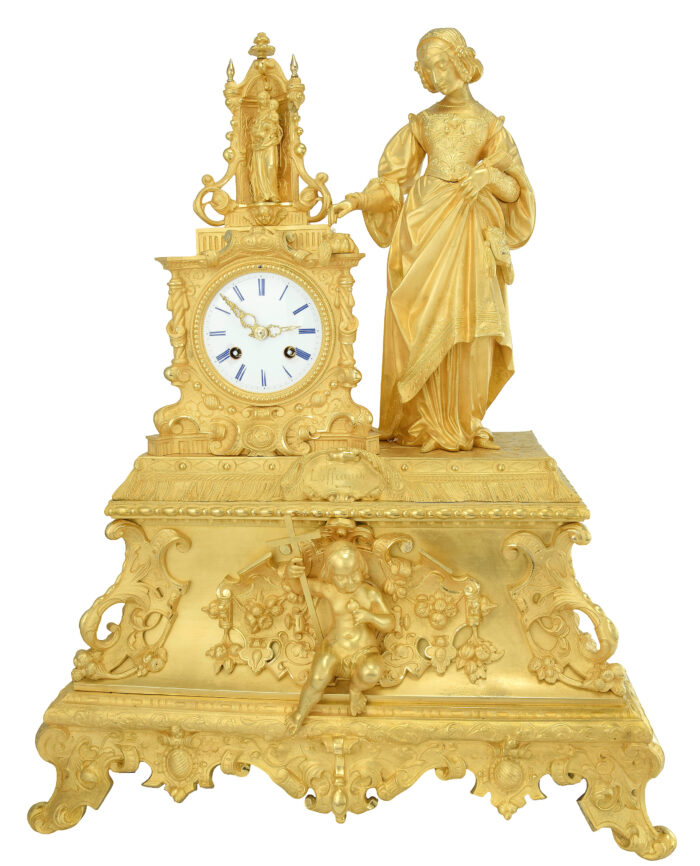 Grande pendule « L’Offrande » Louis-Philippe vers 1840 – Image 3